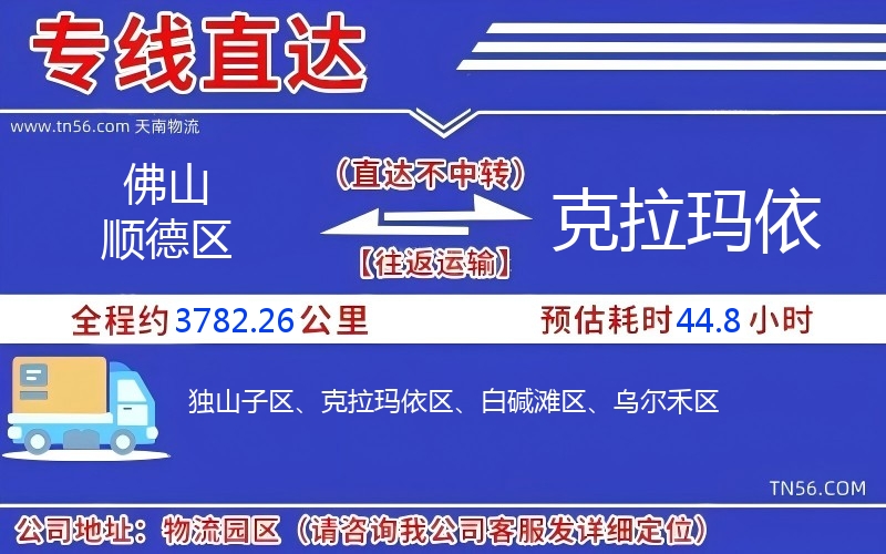 佛山順德區(qū)到克拉瑪依物流公司 佛山順德區(qū)到克拉瑪依物流公司