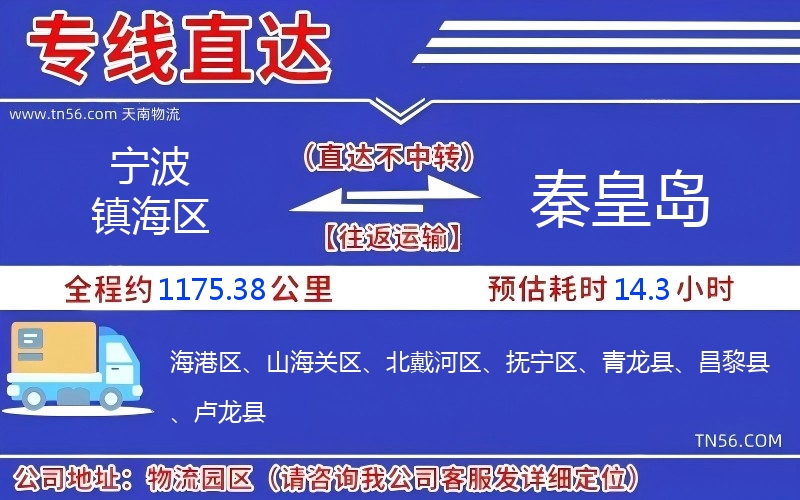 寧波鎮海區到秦皇島物流公司