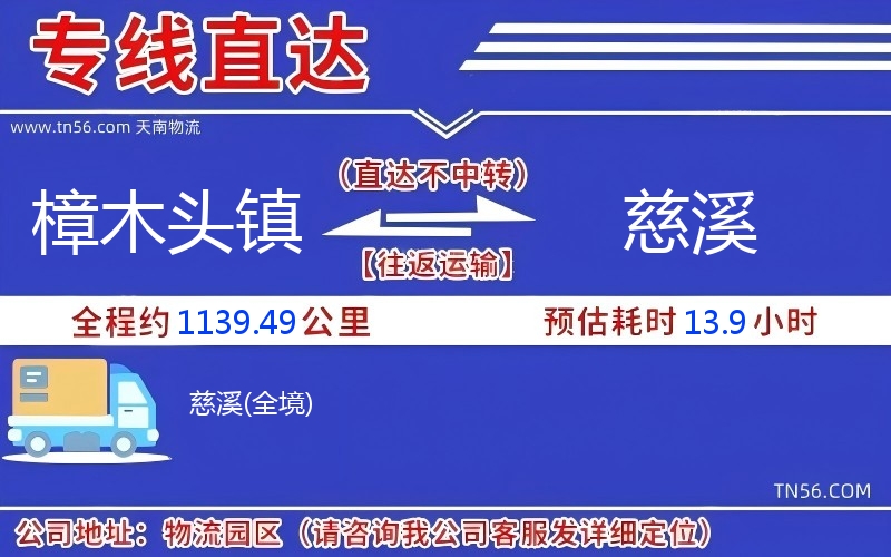 樟木頭鎮到慈溪物流公司